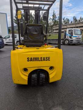 Used Forklift Truck HYUNDAI chariot élévateur à fourches ELEKTRO VIERRADFRONTSTAPLER (12995157) backdrop