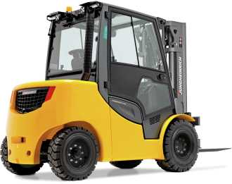 Used Forklift Truck JUNGHEINRICH DFG S50s G+E 628 DZ DIESEL VIERRADFRONTSTAPLER (12782386) backdrop