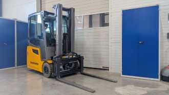 Used Forklift Truck JUNGHEINRICH EFG 216K D120-464DZ ELEKTRO DREIRADFRONTSTAPLER (13075688) backdrop