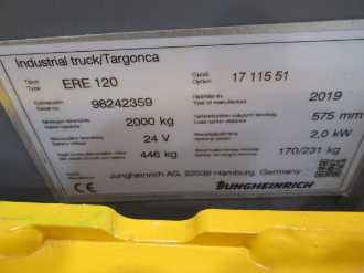 Used Forklift Truck JUNGHEINRICH ERE 120 G 115-51 ELEKTRO NIEDERHUBWAGENFAHRERSTAND (12945600)
