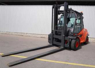 Used Forklift Truck LINDE H 80 D/1100 EVO 396-03 DIESEL VIERRADFRONTSTAPLER (13067613) backdrop