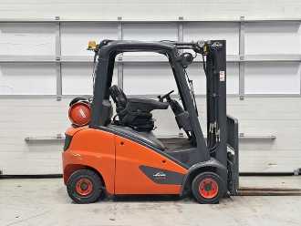 Used Forklift Truck LINDE H20T-01 GAS VIERRADFRONTSTAPLER (12954738)