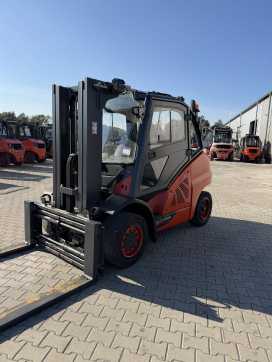 Used Forklift Truck LINDE H50D-02 Containerfähig DIESEL VIERRADFRONTSTAPLER (13074418) backdrop
