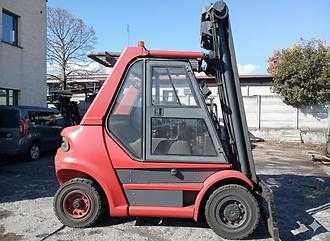 Used Forklift Truck LINDE H80D DIESEL VIERRADFRONTSTAPLER (13002993) backdrop
