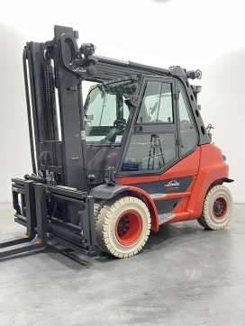 Used Forklift Truck LINDE H80T/600-03-396 GAS VIERRADFRONTSTAPLER (13066286) backdrop