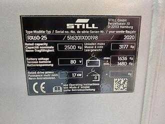 Used Forklift Truck STILL RX 60-25 ELEKTRO VIERRADFRONTSTAPLER (13034206)