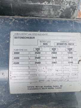 Used Forklift Truck TOYOTA 8FBMT25-10414 ELEKTRO VIERRADFRONTSTAPLER (13064163)