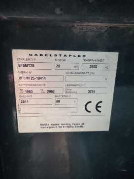Used Forklift Truck TOYOTA 8FBMT25-10414 ELEKTRO VIERRADFRONTSTAPLER (13064163)