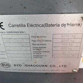 Carretilla elevadora segunda mano BYD ECB18C ELEKTRO DREIRADFRONTSTAPLER (12828779)