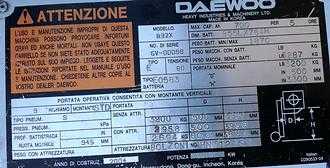 Carretilla elevadora segunda mano DAEWOO B32X ELEKTRO VIERRADFRONTSTAPLER (12959301)