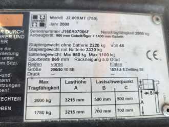 Carretilla elevadora segunda mano HYSTER J2.00XMT ELEKTRO DREIRADFRONTSTAPLER (13057094)