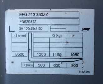 Carretilla elevadora segunda mano JUNGHEINRICH EFG 213 350 ZZ LI-ION ELEKTRO DREIRADFRONTSTAPLER (13069252)