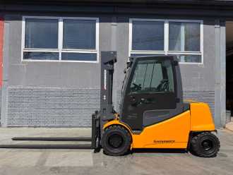 Carretilla elevadora segunda mano JUNGHEINRICH EFG S 50 Baujahr 2014 Stunden 6515 Akku 2023 ELEKTRO VIERRADFRONTSTAPLER (13061936)