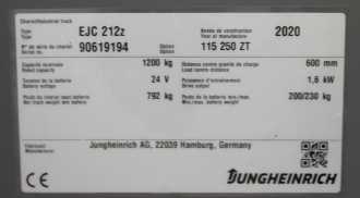 Carretilla elevadora segunda mano JUNGHEINRICH EJC 212z 250 ZT ELEKTRO HOCHHUBWAGENDEICHSEL (13055583)