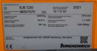 Carretilla elevadora segunda mano JUNGHEINRICH EJE C20 ELEKTRO NIEDERHUBWAGENSEMIELEKTRISCH (13063113)