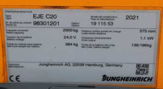 Carretilla elevadora segunda mano JUNGHEINRICH EJE C20 ELEKTRO NIEDERHUBWAGENSEMIELEKTRISCH (13063114)