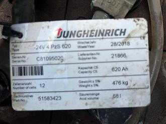 Carretilla elevadora segunda mano JUNGHEINRICH EKS 110 Z 100 E ELEKTRO HOCHHUBWAGENFAHRERSTAND (13015676)