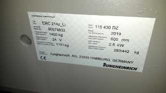 Carretilla elevadora segunda mano JUNGHEINRICH ERC 214z Li KP 115 430 DZ ELEKTRO HOCHHUBWAGENFAHRERSTAND (13037234)