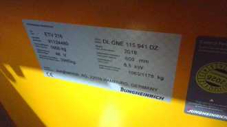 Carretilla elevadora segunda mano JUNGHEINRICH ETV 216 MP DL GNE 115 941 DZ ELEKTRO SCHUBMASTSTAPLER (13014544)