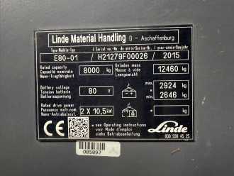Carretilla elevadora segunda mano LINDE E80-01 ELEKTRO VIERRADFRONTSTAPLER (13070511)