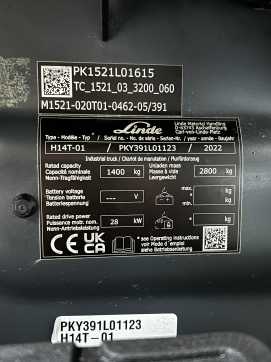 Carretilla elevadora segunda mano LINDE H 14 T: 1,4 t GAS VIERRADFRONTSTAPLER (13074305)