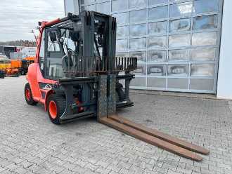 Carretilla elevadora segunda mano LINDE H80D-03 /900 / 4,5m / 4.043h / Verstellgerät SS DIESEL VIERRADFRONTSTAPLER (13038807)