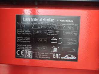Carretilla elevadora segunda mano LINDE L14i / 1173 ELEKTRO HOCHHUBWAGENDEICHSEL (13055834)
