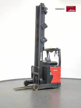 Carretilla elevadora segunda mano LINDE R14HD-1120-01 ELEKTRO SCHUBMASTSTAPLER (13053915) backdrop