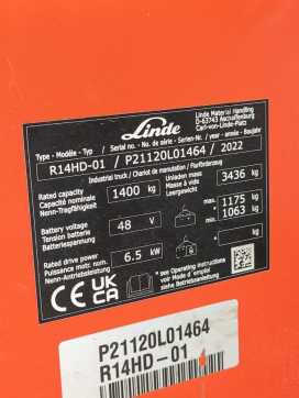 Carretilla elevadora segunda mano LINDE R14HD-1120-01 ELEKTRO SCHUBMASTSTAPLER (13053915)