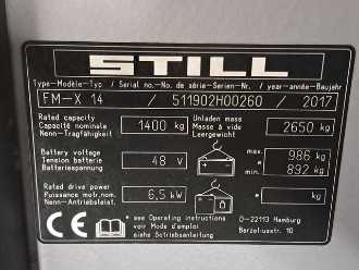 Carretilla elevadora segunda mano STILL FM-X 14 ELEKTRO SCHUBMASTSTAPLER (13044331)