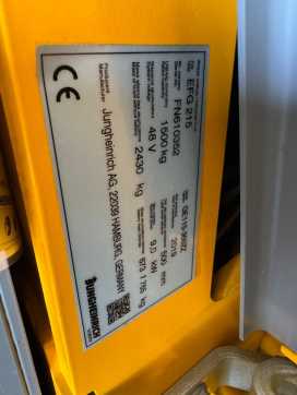 Chariot élévateur d'occasion JUNGHEINRICH EFG 215 GE115-350ZZ Litio ELEKTRO DREIRADFRONTSTAPLER (13059549)
