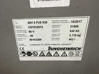Chariot élévateur d'occasion JUNGHEINRICH EFG 550 Baujahr 2017/ Stunden 3918 HH 4850 ELEKTRO VIERRADFRONTSTAPLER (13065440)