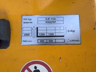 Chariot élévateur d'occasion JUNGHEINRICH EJC 112RK Rampenhub Baujahr 2018 Hubhöhe 2,9M ELEKTRO HOCHHUBWAGENDEICHSEL (13074928)