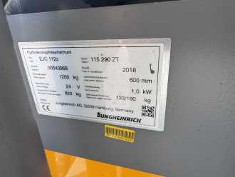 Chariot élévateur d'occasion JUNGHEINRICH EJC 112z Baujahr 2018 Hubhöhe 2,9M Initialhub ELEKTRO HOCHHUBWAGENDEICHSEL (13074924)