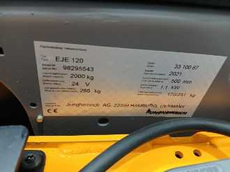 Chariot élévateur d'occasion JUNGHEINRICH EJE 120 33 100 67 ELEKTRO NIEDERHUBWAGENDEICHSEL (13073184)