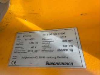 Chariot élévateur d'occasion JUNGHEINRICH ETV 214 Baujahr 2017/Akku 2023 Kamera Waage ELEKTRO SCHUBMASTSTAPLER (13049468)