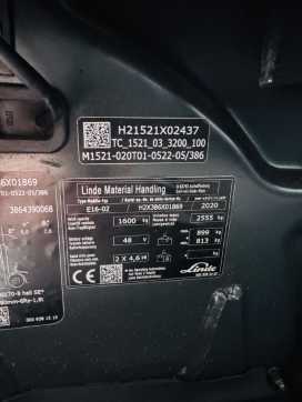 Chariot élévateur d'occasion LINDE E 16-02 Triplex ELEKTRO DREIRADFRONTSTAPLER (13067153)