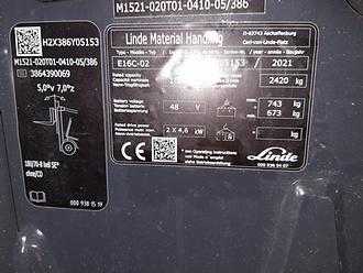 Chariot élévateur d'occasion LINDE E16C Evo ELEKTRO DREIRADFRONTSTAPLER (13024131)