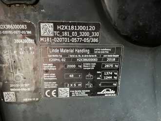 Chariot élévateur d'occasion LINDE E20PHL-02 ELEKTRO VIERRADFRONTSTAPLER (13040935)