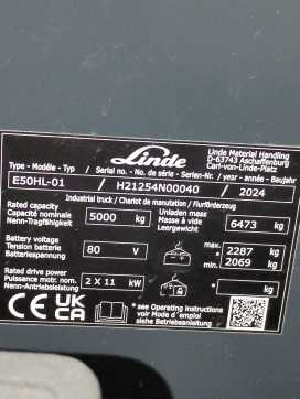 Chariot élévateur d'occasion LINDE E50HL-1254-01 ELEKTRO VIERRADFRONTSTAPLER (13040423)