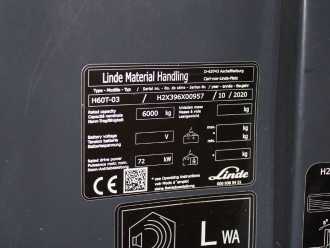 Chariot élévateur d'occasion LINDE H 60 T-03 396 GAS VIERRADFRONTSTAPLER (13020153)