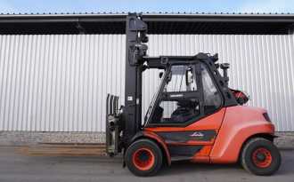 Chariot élévateur d'occasion LINDE H 80 T/900 EVO 396-03 GAS VIERRADFRONTSTAPLER (12930632)