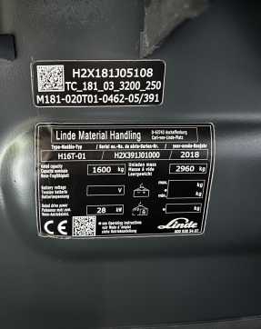 Chariot élévateur d'occasion LINDE H16T GAS VIERRADFRONTSTAPLER (13076185)