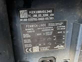 Chariot élévateur d'occasion LINDE H30D-02 DIESEL VIERRADFRONTSTAPLER (13075954)