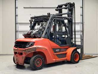 Chariot élévateur d'occasion LINDE H80T-03/900 GAS VIERRADFRONTSTAPLER (13050341)