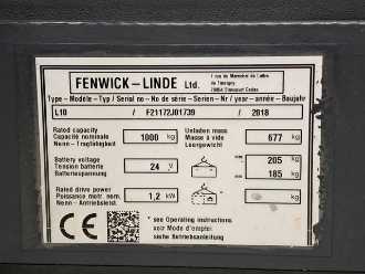 Chariot élévateur d'occasion LINDE L10 ELEKTRO HOCHHUBWAGENDEICHSEL (13056004)