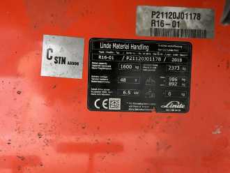 Chariot élévateur d'occasion LINDE R16-01 ELEKTRO SCHUBMASTSTAPLER (13039480)