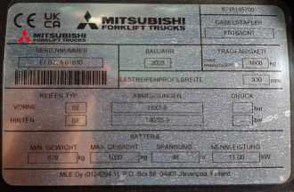 Chariot élévateur d'occasion MITSUBISHI FB 16 ACNT ELEKTRO DREIRADFRONTSTAPLER (13052528)
