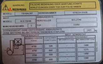 Chariot élévateur d'occasion MITSUBISHI FB 16 ACNT ELEKTRO DREIRADFRONTSTAPLER (13052528)