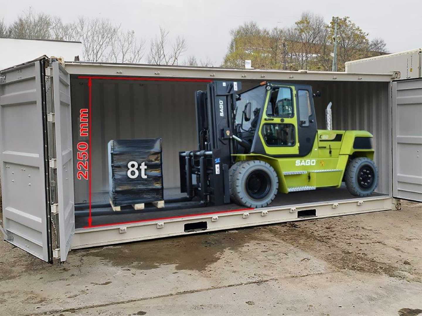 Chariot élévateur d'occasion SAGO C80D - Container-Indoor-Stapler DIESEL VIERRADFRONTSTAPLER (12942632)